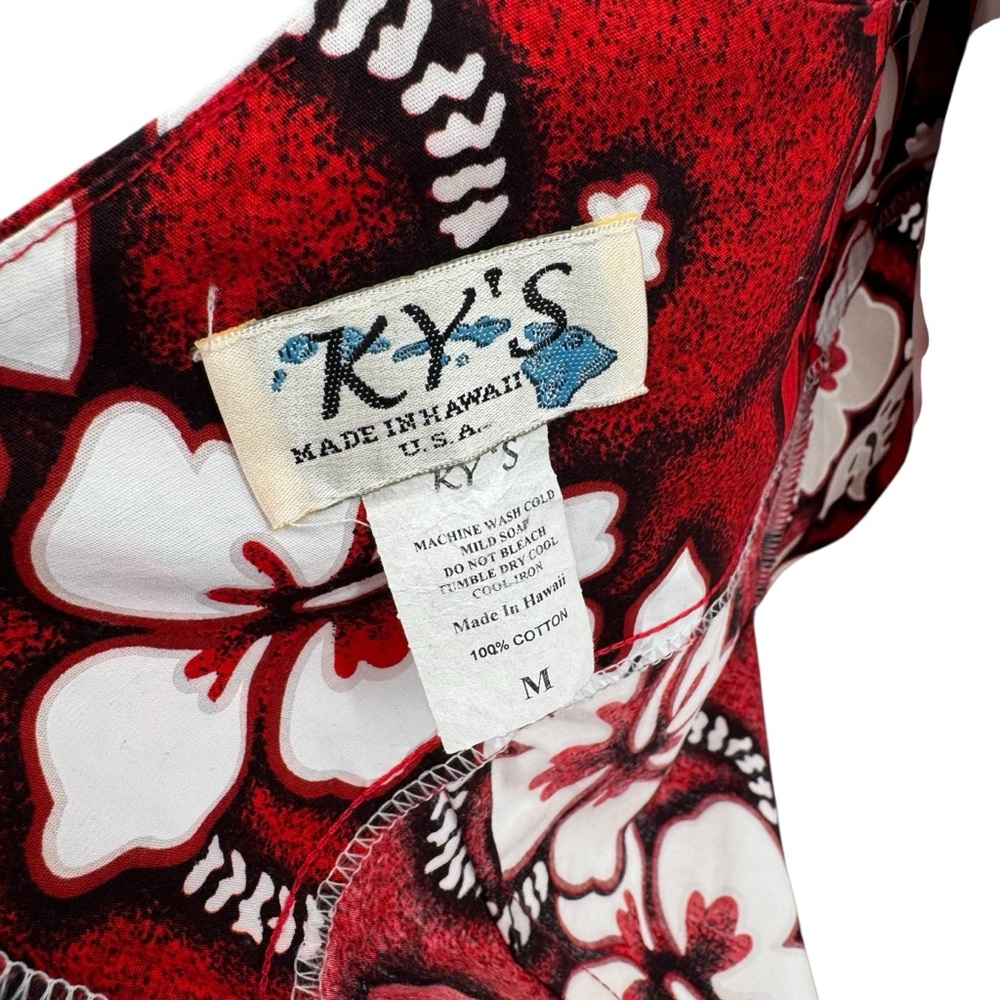 Womens KYS Sleeveless Red Hawaiian Aloha Dress M - Picture 6 of 6